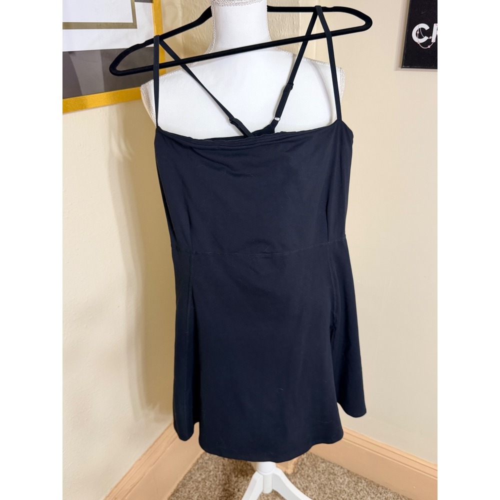 Blogilates Black Strappy Back Active Dress 3X Recycled Polyester Mini Dress